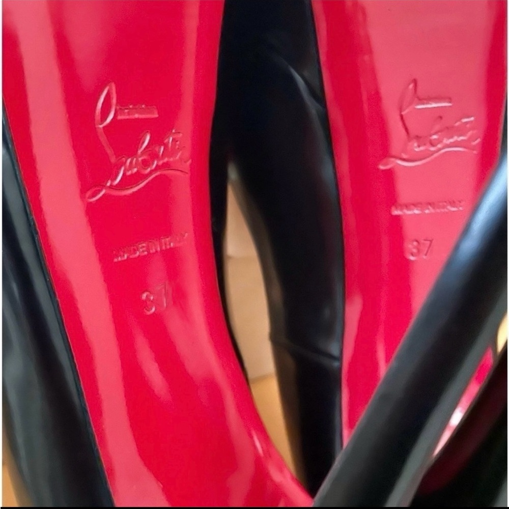 Christian Louboutin Lady Peep Maryjane twist. EU37 Ultra glossy Patent black. - Picture 10 of 10
